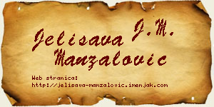 Jelisava Manzalović vizit kartica